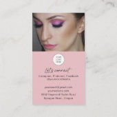 Cartes de visite Eyelash avec code QR et photos (Dos)