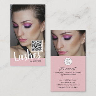Cartes de visite Eyelash avec code QR et photos