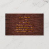 Cartes de visite fabuleux en bois foncé (Dos)
