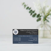 Cartes de visite faisants le coin de bleu de (Debout devant)