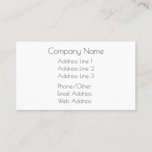 Cartes de visite faits sur commande avec la (Dos)