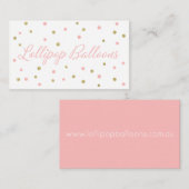 Cartes de visite faits sur commande : Ballons de (Devant / Derrière)