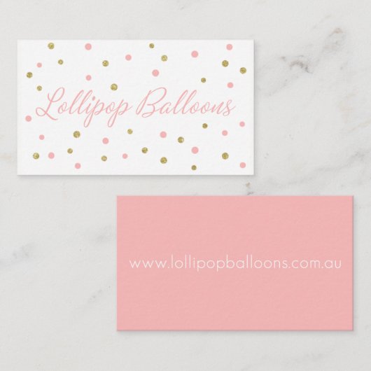 Cartes de visite faits sur commande : Ballons de (Devant / Derrière)
