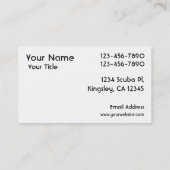 Cartes de visite faits sur commande blancs noirs (Dos)