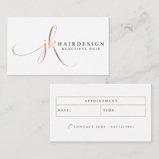 Cartes de visite faits sur commande : Conception (Devant / Derrière)