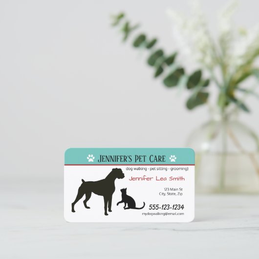 Cartes de visite faits sur commande d'animal (Debout devant)