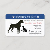 Cartes de visite faits sur commande d'animal (Devant)