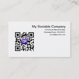 Cartes de visite faits sur commande de code de QR
