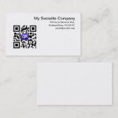 Cartes de visite faits sur commande de code de QR (Devant / Derrière)