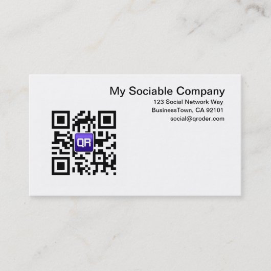 Cartes de visite faits sur commande de code de QR (Devant)