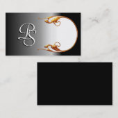 Cartes de visite FAITS SUR COMMANDE de monogramme (Devant / Derrière)