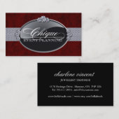 Cartes de visite faits sur commande d'organisateur (Devant / Derrière)