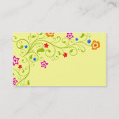 Cartes de visite faits sur commande floraux (Dos)