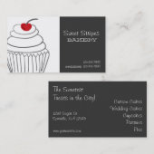 Cartes de visite faits sur commande gris de petit (Devant / Derrière)