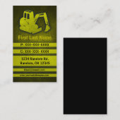 Cartes de visite faits sur commande grunges jaunes (Devant / Derrière)