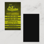 Cartes de visite faits sur commande grunges jaunes (Devant / Derrière)