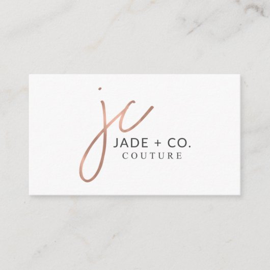 Cartes de visite faits sur commande : Jade + Co (Devant)