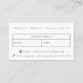 Cartes de visite faits sur commande : Lindsey H (Dos)