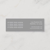 Cartes de visite faits sur commande maigres de (Dos)