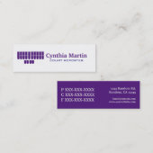 Cartes de visite faits sur commande maigres de (Devant / Derrière)