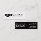 Cartes de visite faits sur commande maigres de (Devant / Derrière)