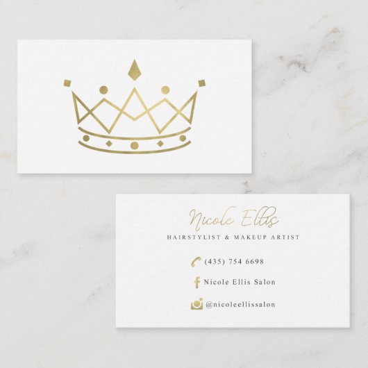 Cartes de visite faits sur commande Nicole Ellis (Devant / Derrière)