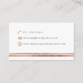 Cartes de visite faits sur commande : Photographie (Dos)