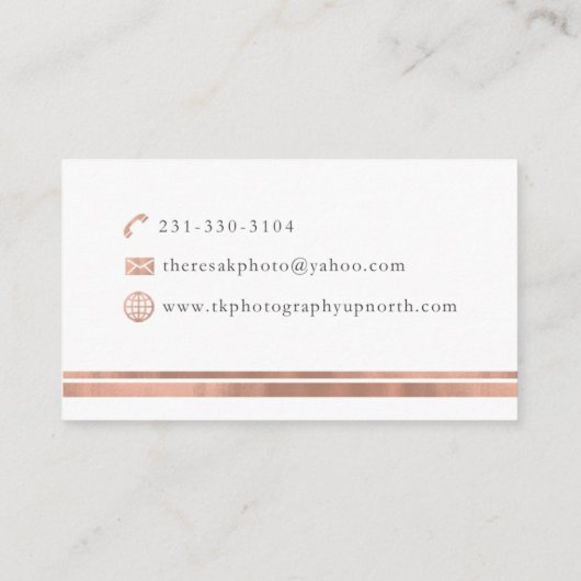 Cartes de visite faits sur commande : Photographie (Dos)