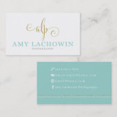 Cartes de visite faits sur commande pour Amy (Devant / Derrière)