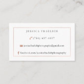 Cartes de visite faits sur commande pour Jessica (Dos)