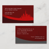 Cartes de visite faits sur commande rouges (Devant / Derrière)