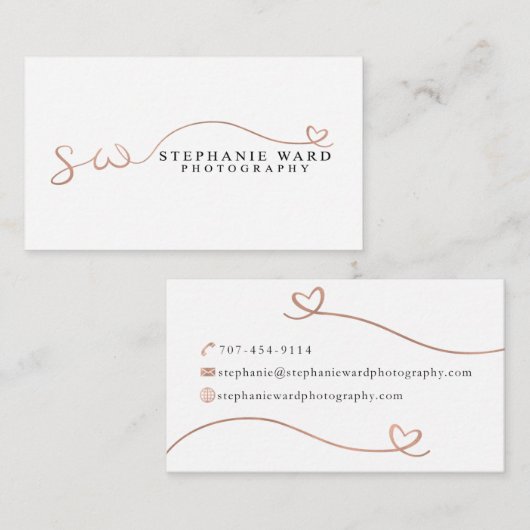 Cartes de visite faits sur commande : Salle de (Devant / Derrière)