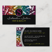 Cartes de visite fascinants de monogramme de salon (Devant / Derrière)