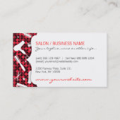 Cartes de visite fascinants d'un rouge ardent de (Dos)