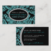Cartes de visite fascinants turquoises frais de (Devant / Derrière)