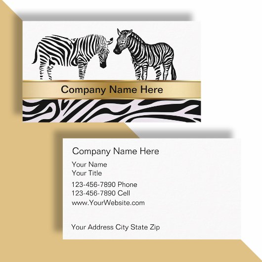 Cartes de visite faune Zèbre