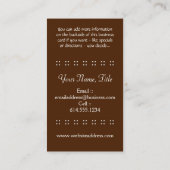 Cartes de visite féeriques de Whimiscal de (Dos)