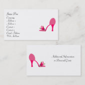 Cartes de visite féminins rose foncé (Devant / Derrière)