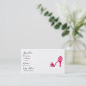 Cartes de visite féminins rose foncé (Debout devant)