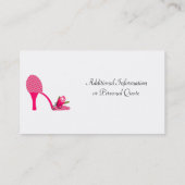 Cartes de visite féminins rose foncé (Dos)