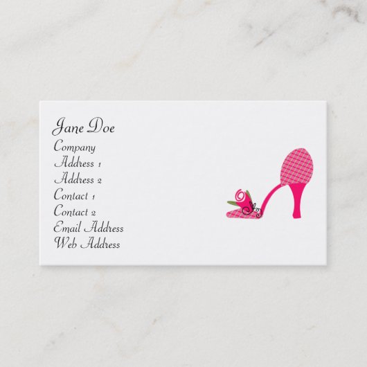 Cartes de visite féminins rose foncé (Devant)