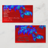 Cartes de visite Feuille Red Sky Blue (Devant / Derrière)