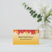Cartes de visite feuilles d'érable rouge (Debout devant)