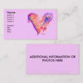 CARTES DE VISITE - feutre de coeur (Devant / Derrière)