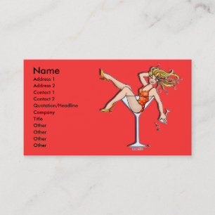 Cartes de visite - fille dans un Martini, Olivia