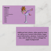 Cartes de visite - fille dans un Martini, rouge de (Devant / Derrière)