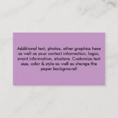 Cartes de visite - fille dans un Martini, rouge de (Dos)