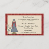 Cartes de visite : : Fille et animaux de ferme de (Dos)