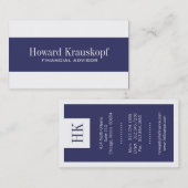Cartes de visite financiers de conseiller (Devant / Derrière)