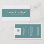 Cartes de visite financiers de conseiller (Devant / Derrière)